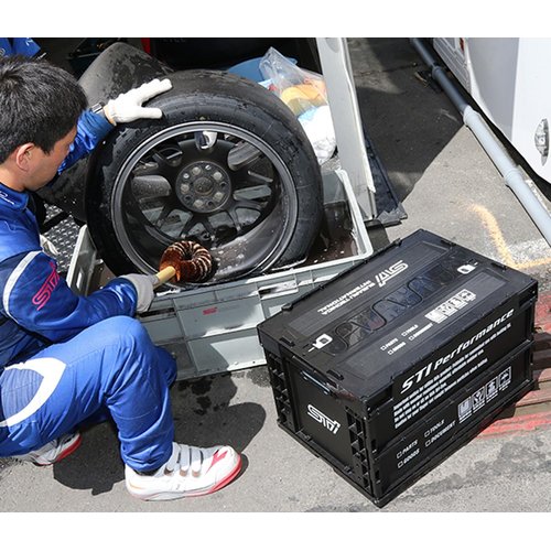 SUBARU スバル純正 STI 折りたたみコンテナ Mサイズ ブラック STSG17100160