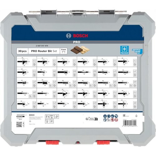 ボッシュ BOSCH ルーター・トリマービットセット 30種・30本入 2607017474