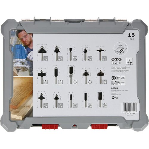 ボッシュ BOSCH ルーター・トリマービットセット 15種・15本入 2607017471_2