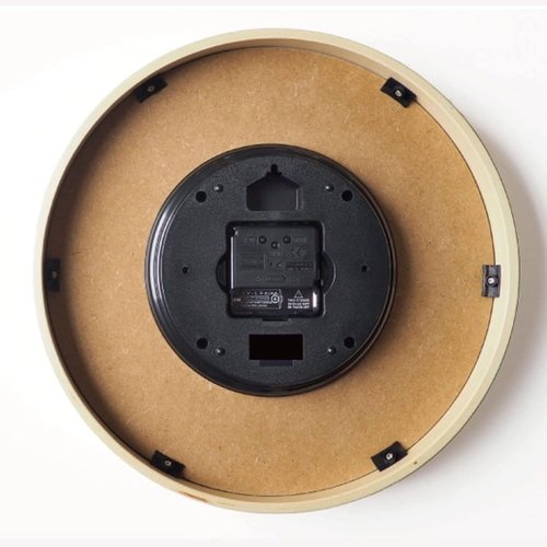 インターフォルム 掛け時計 電波時計 レフテオ CL-3709BL ブルー 木 直径30？_4