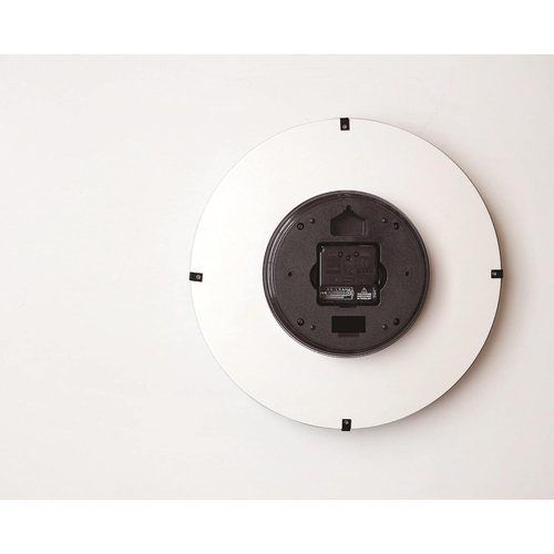 インターフォルム 掛け時計 電波時計 CL-3707 ホワイト ライトブラウン 木 直径30？×奥行5.5？_4