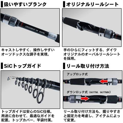 ダイワ DAIWA 振り出しルアーロッド CROSSBEAT SW_3