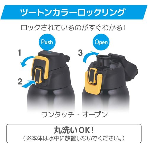 サーモス 水筒 真空断熱スポーツボトル 1L ブラックオレンジ 保冷専用 FHT-1001F BKOR_3