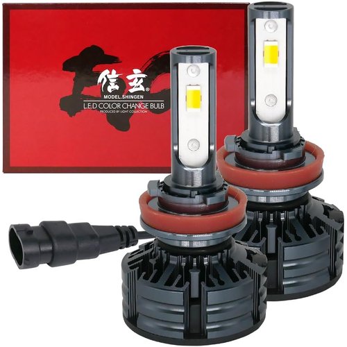 信玄 LEDバルブ カラーチェンジバルブ EVO ストロボ機能付 H8 H11 実測値21500cd フォグ