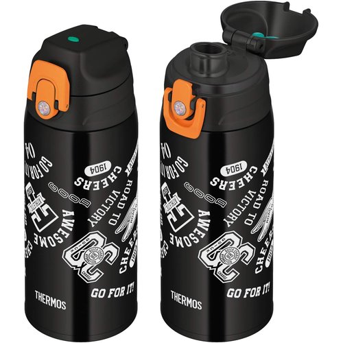 サーモス 水筒 真空断熱2ウェイボトル 0.6L／0.63L ブラックオレンジ FJJ-600WF BKOR_2