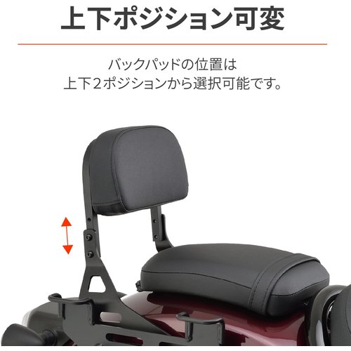 デイトナ Daytona レブル1100／DCT／T ダー&タンデム対応 リバーシブルバックレスト 17798_2