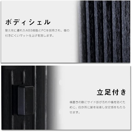 タビトラ スーツケース キャリーケース アルミフレーム 四角 静音 TSAロック 傷が目たちにくい ブラック M_4