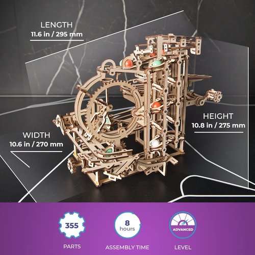 Ugears マーブルランステップホイスト70156 木製パズル 工作 模型 接着剤工具不要 大人 子供_1