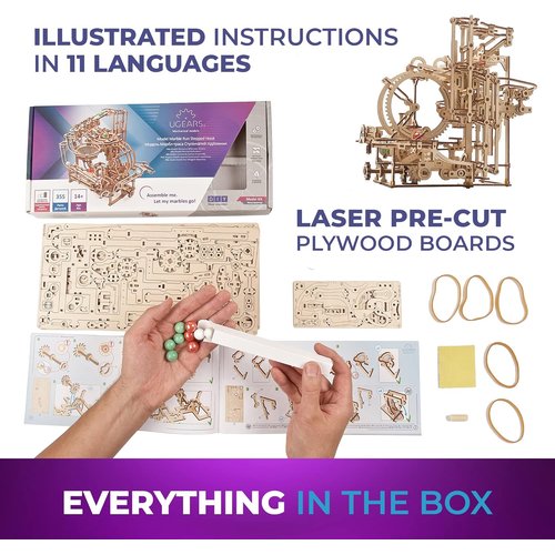 Ugears マーブルランステップホイスト70156 木製パズル 工作 模型 接着剤工具不要 大人 子供_5