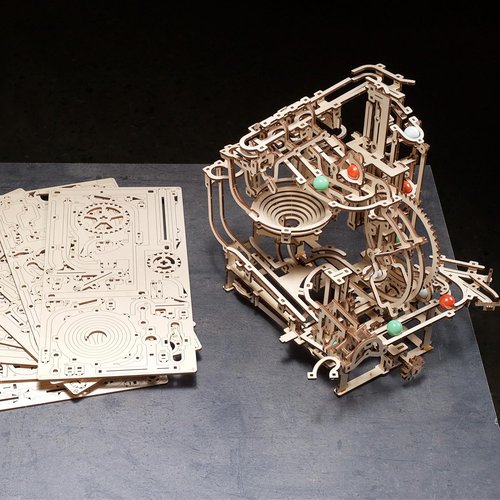 Ugears マーブルランステップホイスト70156 木製パズル 工作 模型 接着剤工具不要 大人 子供_7