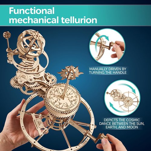Ugears メカニカルテルリオン 70167 木製パズル 工作 模型 接着剤工具不要 大人 子供_2