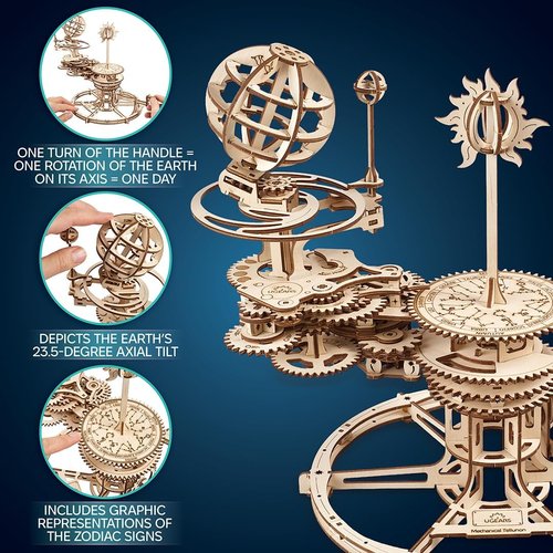Ugears メカニカルテルリオン 70167 木製パズル 工作 模型 接着剤工具不要 大人 子供_3