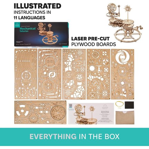 Ugears メカニカルテルリオン 70167 木製パズル 工作 模型 接着剤工具不要 大人 子供_7