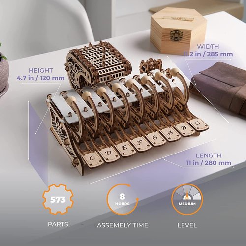 Ugears メカニカルチェレスタ 70178 木製パズル 工作 模型 接着剤工具不要 中級 大人_1