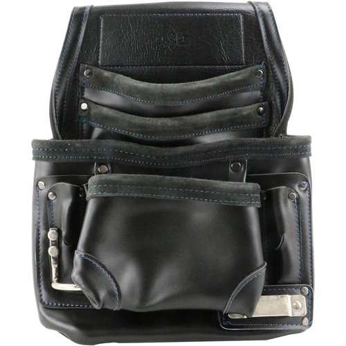 SK11 エスケー11 DEVICE 本革 腰釘袋 3 ハンマー・コンベホルダー付き DVC-KZ28 ブラック