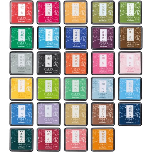 シャチハタ スタンプパッド いろもよう わらべ 29色セット HAC-S1