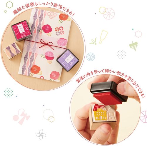 シャチハタ スタンプパッド いろもよう わらべ 29色セット HAC-S1_3
