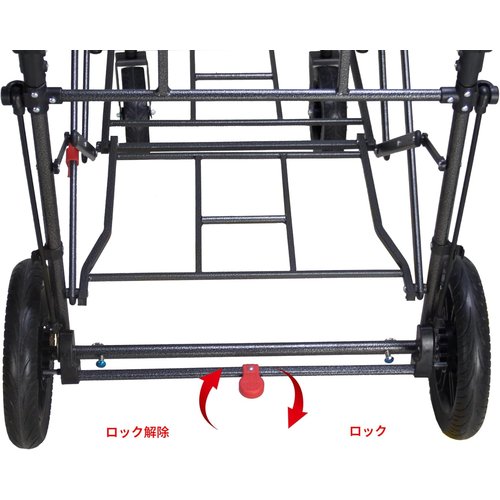 TMZ キャリーカート アウトドアワゴン、折りたたみ式 耐荷重約120kg、ストッパー付き クリーム色／グリーン_6