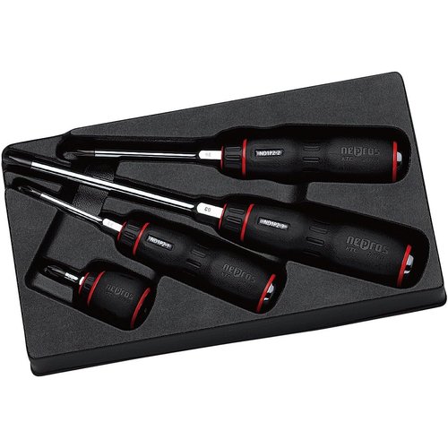 京都機械工具 KTC ネプロス 樹脂柄 クロスドライバーセット 4本組 NTD1P04