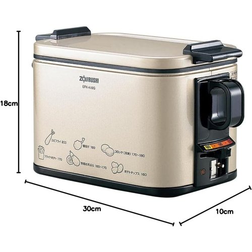 象印マホービン 電気フライヤー 1.0L あげあげ 火 家庭用 油温調節機能 メタリックカカオ EFK-A10G