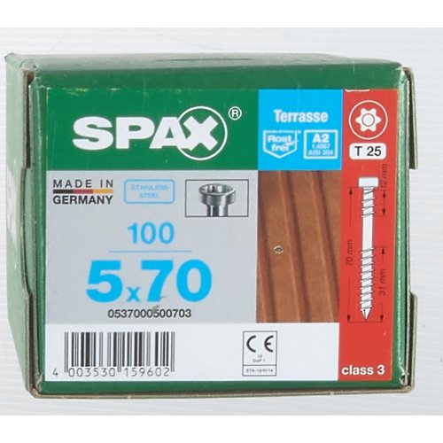 SPAX スパックス ステンレス 低頭ネジ 5.0×70 100本入 537000500703_8