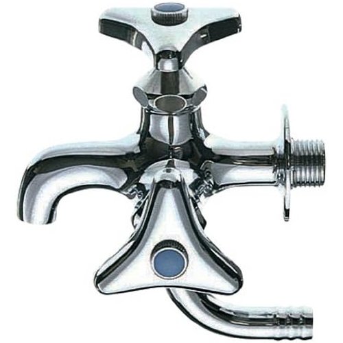 SANEI 二口同時に使用できる水栓 二口横水栓 呼び13 F10A-13