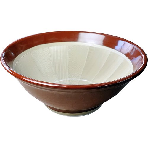 元重製陶所 Motoshige Seitoujo 石見 13号 直径39cm 赤茶色 日本製 スリバチ13チャ