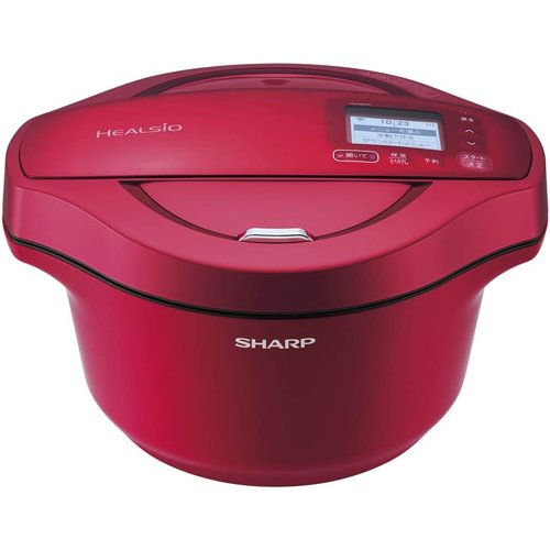 シャープ ヘルシオ ホットクック 電気 調理 無水 鍋 L 2〜6人用 スマホ連携 レッド KN-HW24C-R