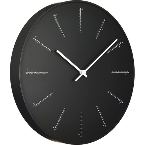 レムノス 掛け時計 ディバイド アナログ 黒 divide NL17-01 BK Lemnos
