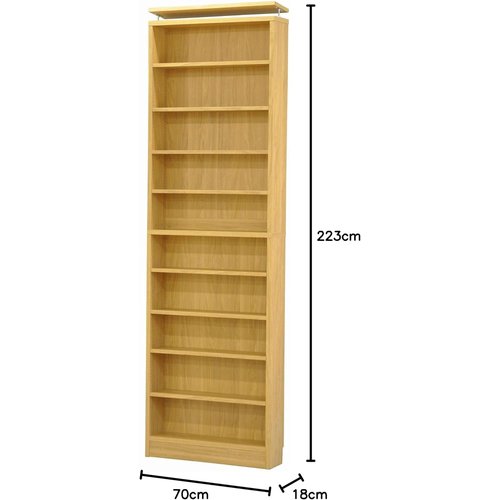 エイアイテック AITECH 書棚 ナチュラル 70x18x228.7〜245cm CMR-701 NA_9