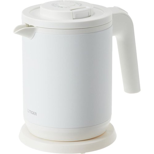 タイガー魔法瓶 TIGER 電気ケトル 湯沸かし ステ 炊き防止 蒸気レス マットホワイト PCK-A080WM