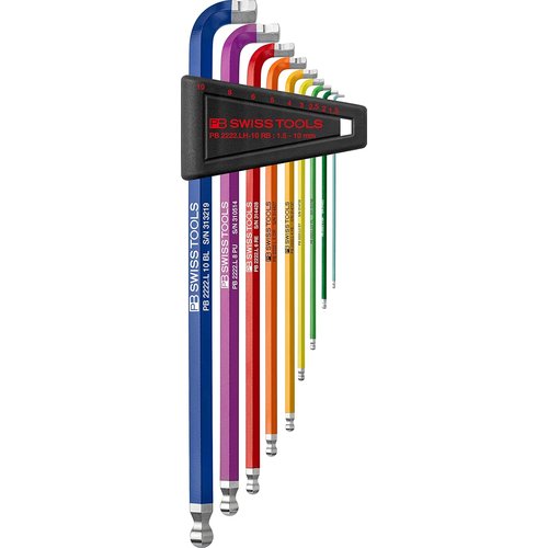 PB SWISS TOOLS マルチアングルレインボー六角レンチセット 2222LH-10RBCN
