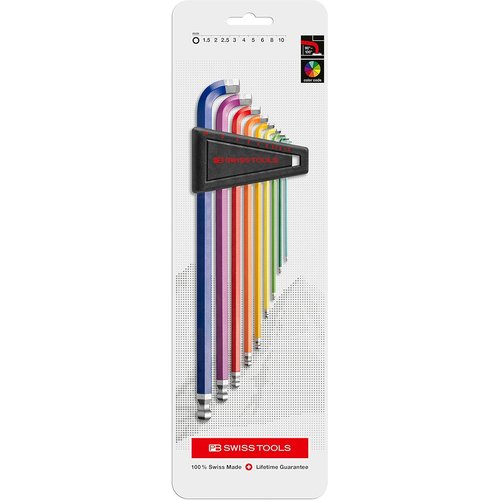PB SWISS TOOLS マルチアングルレインボー六角レンチセット 2222LH-10RBCN_1