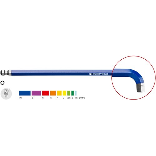PB SWISS TOOLS マルチアングルレインボー六角レンチセット 2222LH-10RBCN_2