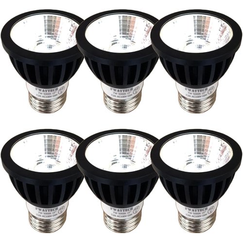 Fwaytech ledスポット e26 ブラック 調 5000K 本体黒 狭角15度 E26口金 調光対応