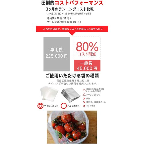 シーリス 真空パック機 専用袋不要 業務用 家庭用 -80Kpa 真空パック器 フードシーラー