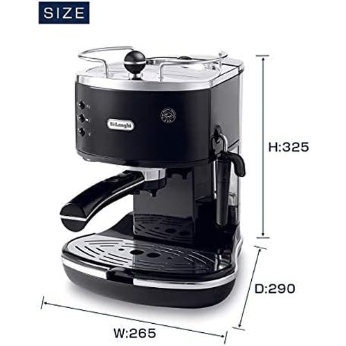 DeLonghi デロンギ DeLonghiエスプレッ ーマートレイ レトロデザイン ブラック ファミリー登録で_5