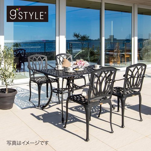 タカショー ガーデンテーブル G-Styleアル・カウ アルミニウム GSTY パラソル穴あり GSTY-12T_1