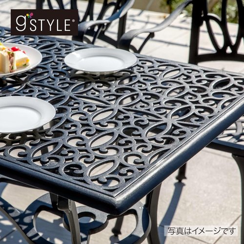 タカショー ガーデンテーブル G-Styleアル・カウ アルミニウム GSTY パラソル穴あり GSTY-12T_3
