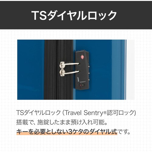 エース スーツケース クレスタ エキスパンド機能付 0 93L 67cm 4.8kg 06318 02 ブラック