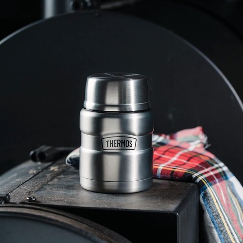 THERMOS ステンレスキング 真空断熱フードジャー スプーン付き 16オンス ラスティックレッド_6