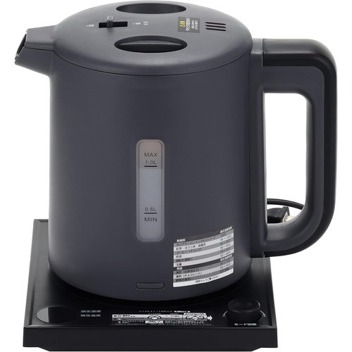 ドウシシャ 電気ケトル 1.0L 1℃単位の温度設定 グレー ピエリア