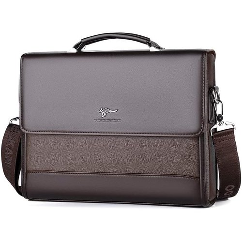 Ｗｈａｔｎａ 革 ショルダーバッグ メンズ 2way マル ビジネス 通学 通勤 肩掛け バッグ 自転車かばん