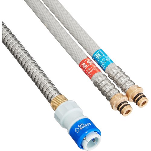 KVK 洗面用シングルレバー式シャワー ヒートン付仕様 ホワイト KM8007CN_1