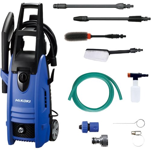 HiKOKI ハイコーキ フォームボトル タイヤブラシ 200W 10m高圧ホース付 ブルー FAW105 SC