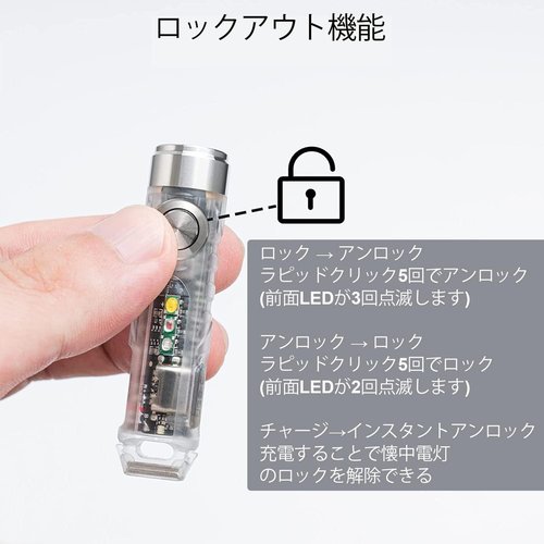 RovyVon LED Aurora A8 キーホルダ 式、10モード、チェック、読書に最適 365nm／赤／白_4