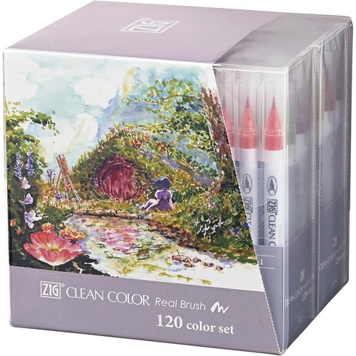 呉竹 カラーペン 筆ペン ZIG クリーンカラー リアルブラッシュ 120色