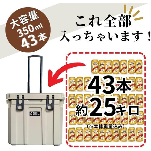クーラーボックス 35L 37QT ／ ベージュ／キャ 保存 アウトドア 冬