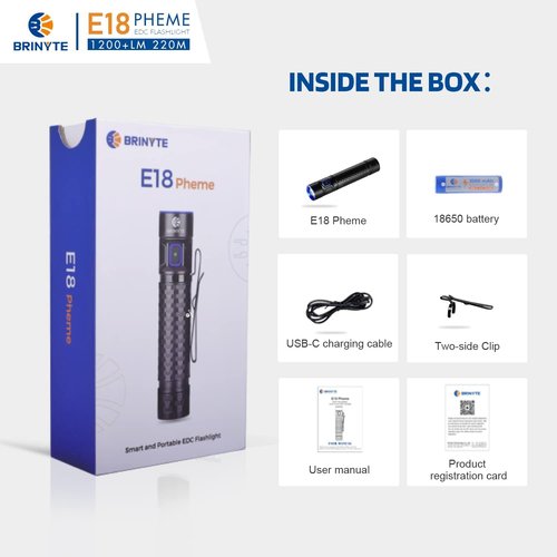 Brinyte E18 最大1200ルーメン充電式懐中 ンディライト 小型 防災 EDCライト 停電対策 緊急用_8