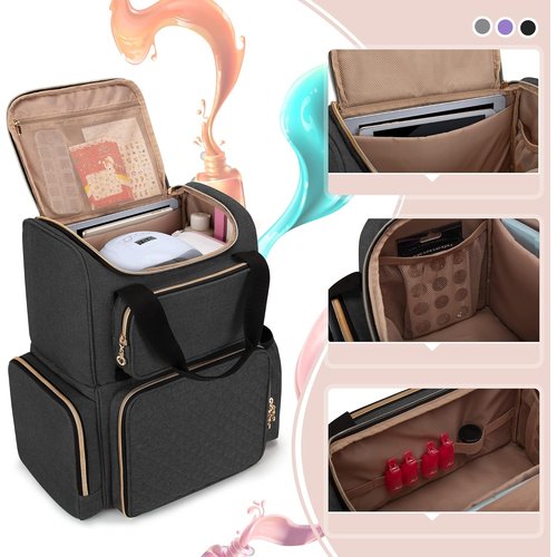 Luxja マニキュア収納 リュック 70ボトル用 仕 ト 収納 マニキュア